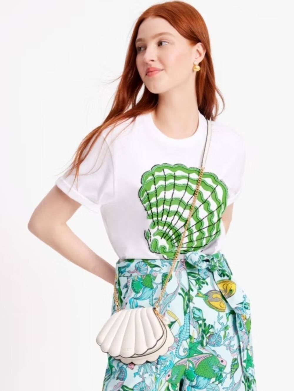 NWOT Kate Spade Shell Tee - Picture 4 of 8